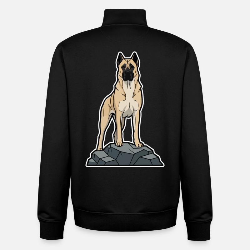 Anatolischer Schäferhund auf Schutzfelsen - Unisex Organic Zip Sweatshirt von Stanley/Stella - Schwarz