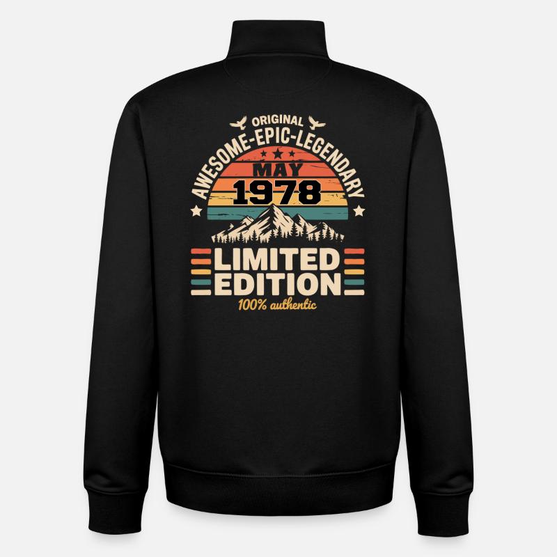 Mai 1978 - May 1978 - Sweat zippé unisexe en coton bio Stanley/Stella - noir