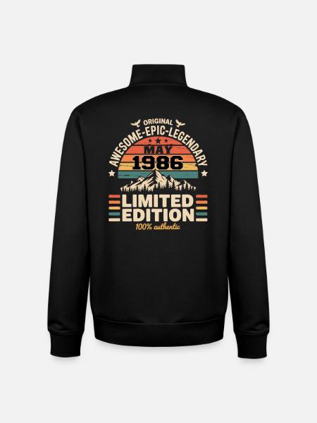 May 1986 - May 1986 - Unisex Organic Zip Sweatshirt by Stanley/Stella - black