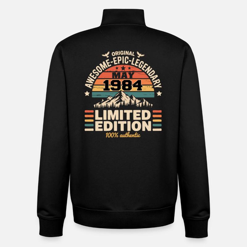 Mai 1984 – Mai 1984 - Unisex Organic Zip Sweatshirt von Stanley/Stella - Schwarz