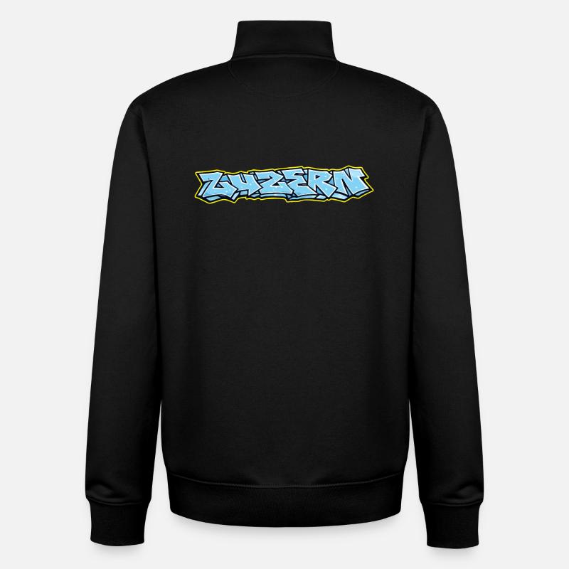 Lucerne Graffiti - Unisex Organic Zip Sweatshirt von Stanley/Stella - Schwarz