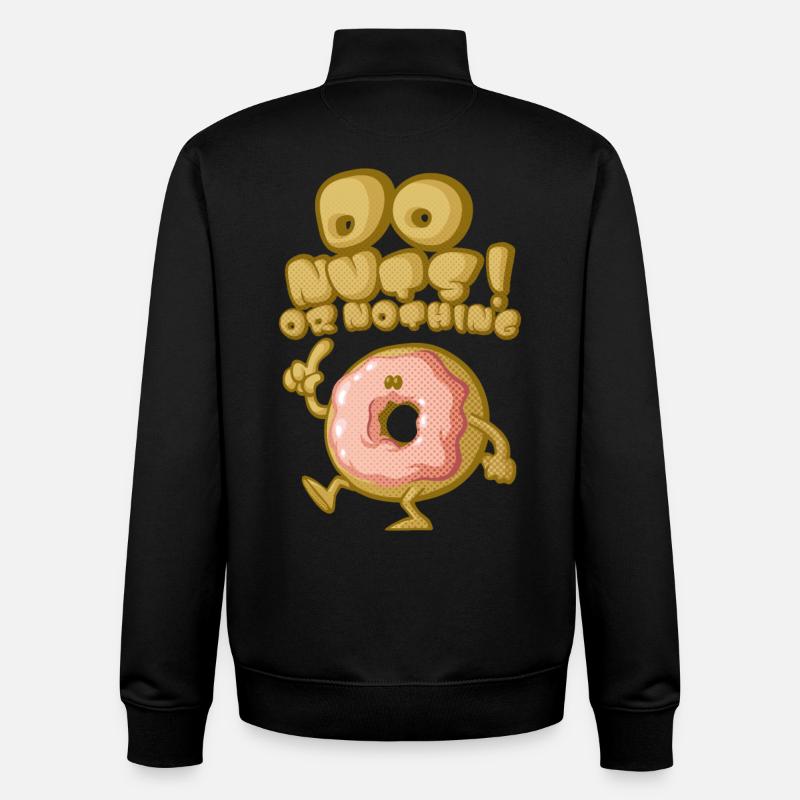 Do nuts - Unisex Organic Zip Sweatshirt by Stanley/Stella - black