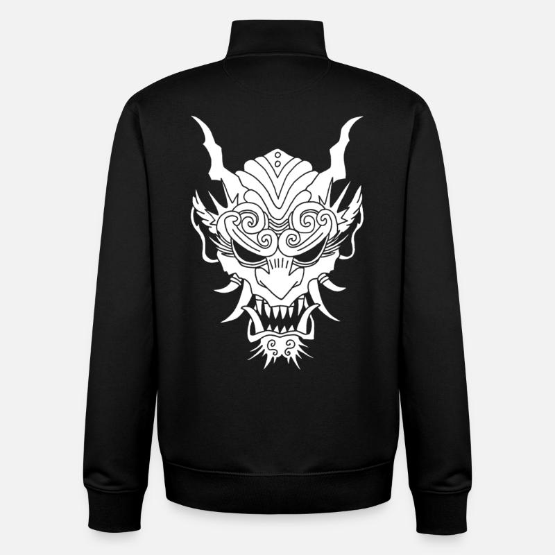 weißer Gothic-Dämon - Unisex Organic Zip Sweatshirt von Stanley/Stella - Schwarz