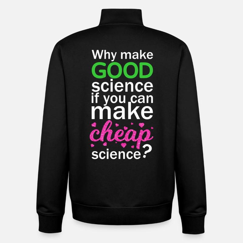 Cheap Science - Unisex Organic Zip Sweatshirt von Stanley/Stella - Schwarz