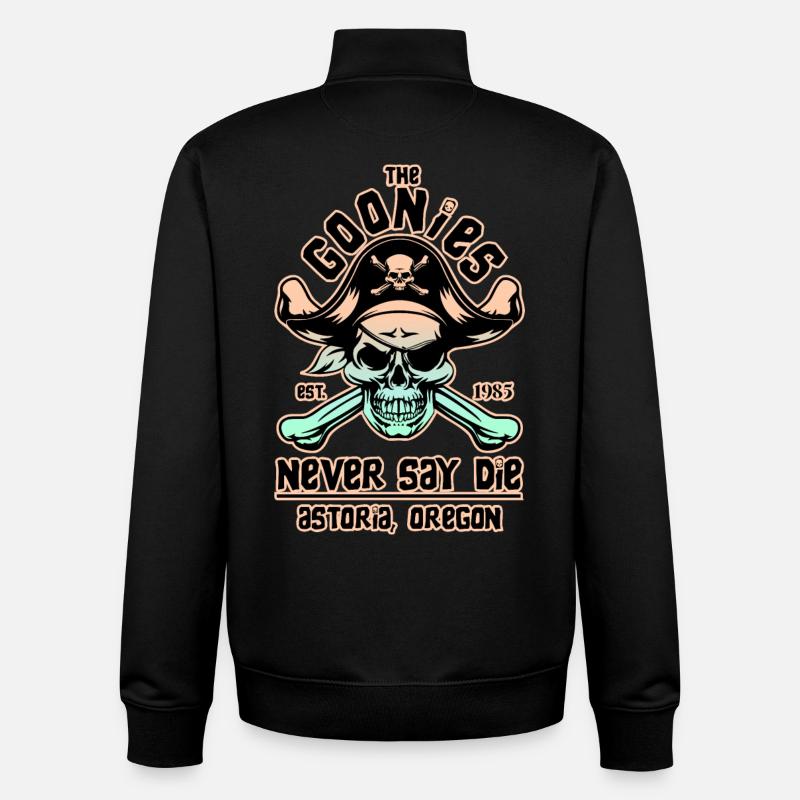 THE GOONIES 8 - Sweat zippé unisexe en coton bio Stanley/Stella - noir