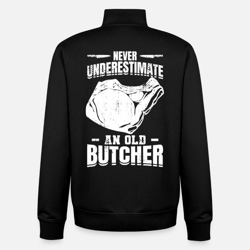 Metzger Großvater - Unisex Organic Zip Sweatshirt von Stanley/Stella - Schwarz