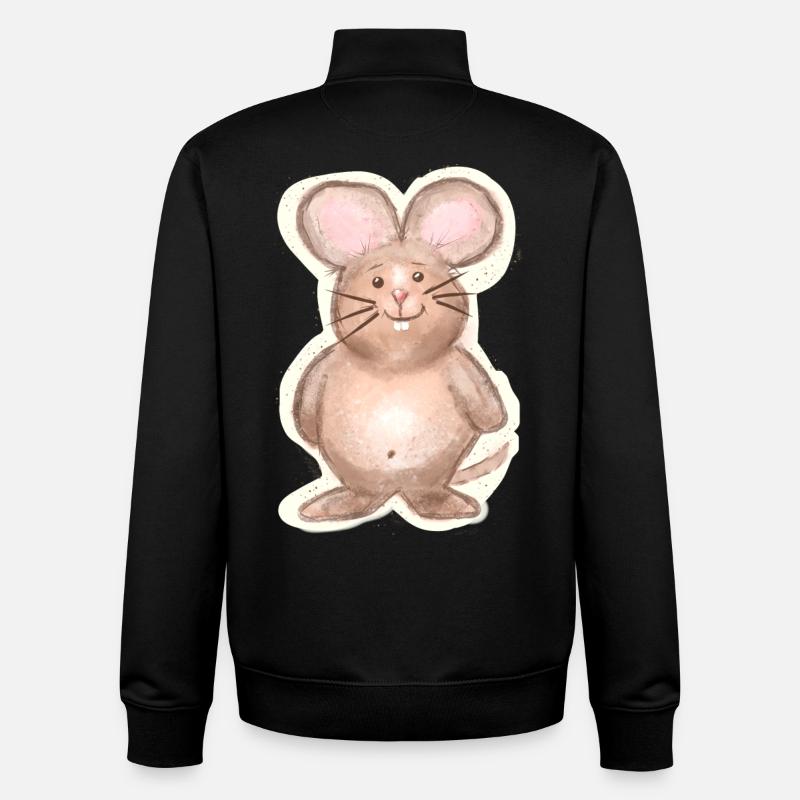 Maus - Unisex Organic Zip Sweatshirt von Stanley/Stella - Schwarz