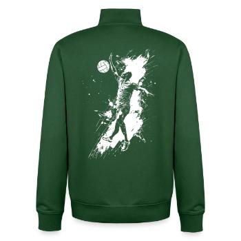 Volleyball player - Unisex Organic Zip Sweatshirt by Stanley/Stella - bottle green - Back - AI Model Male 185 dark (185cm)