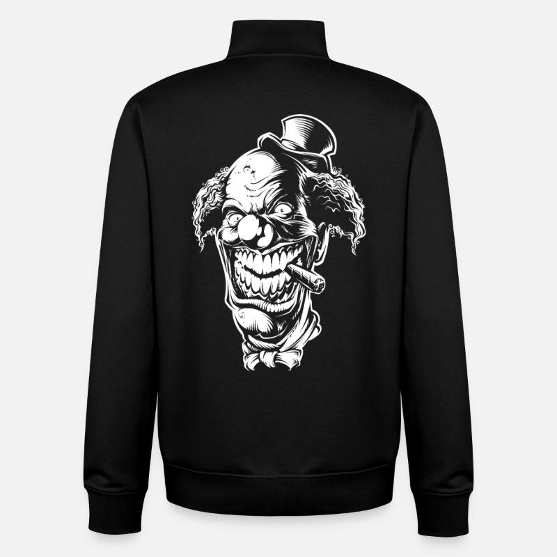 horror_clown - Unisex Organic Zip Sweatshirt von Stanley/Stella - Schwarz