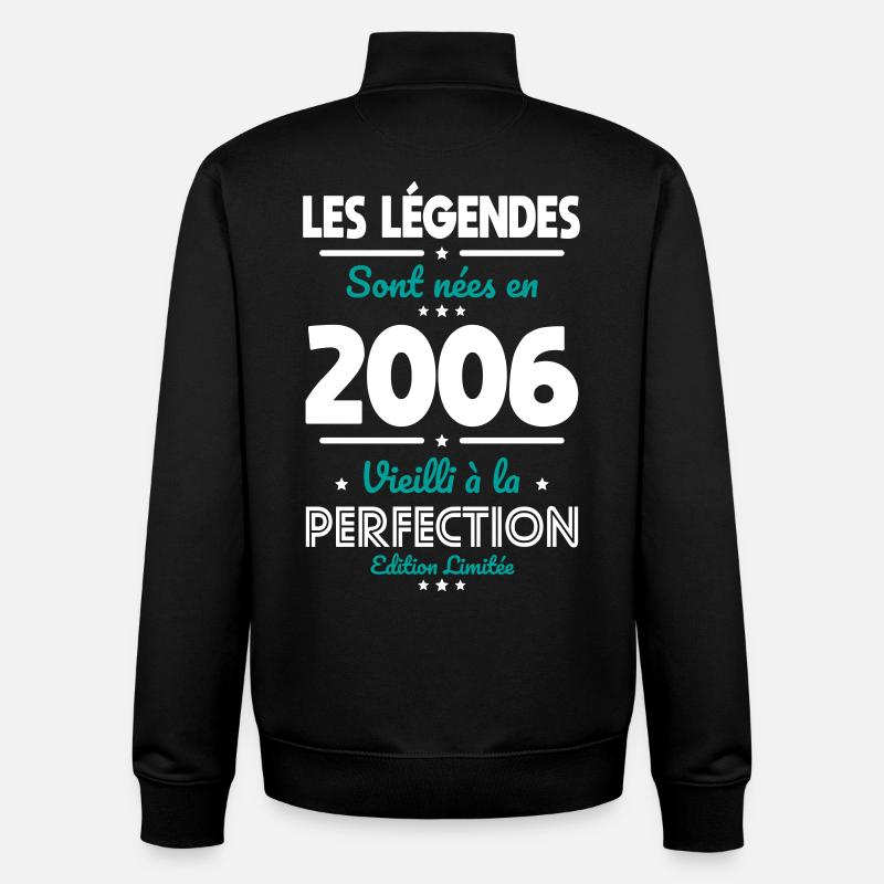 2006 – Legends – Perfekt gereift - Unisex Organic Zip Sweatshirt von Stanley/Stella - Schwarz