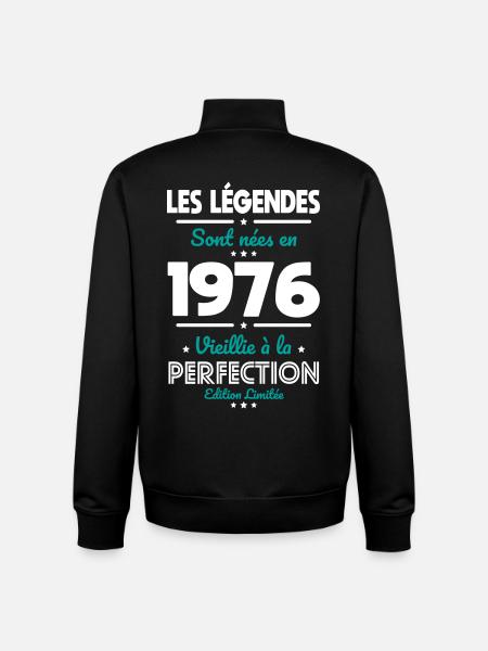 1976 – Legends – Perfekt gereift - Unisex Organic Zip Sweatshirt von Stanley/Stella - Schwarz