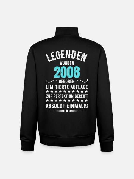 Limited Edition 2007 18th Birthday Gift - Unisex Organic Zip Sweatshirt by Stanley/Stella - black