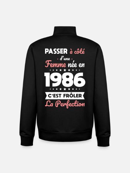 Geboren 1986 – Perfektion nahe - Unisex Organic Zip Sweatshirt von Stanley/Stella - Schwarz