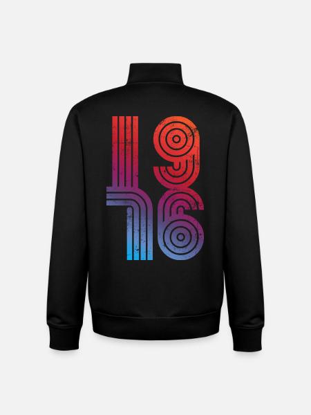 Millésime 1976 - Sweat zippé unisexe en coton bio Stanley/Stella - noir