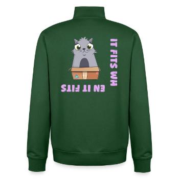 Ça va quand ça va - Sweat zippé unisexe en coton bio Stanley/Stella - vert bouteille - Dos - AI Model Male 185 dark (185cm)