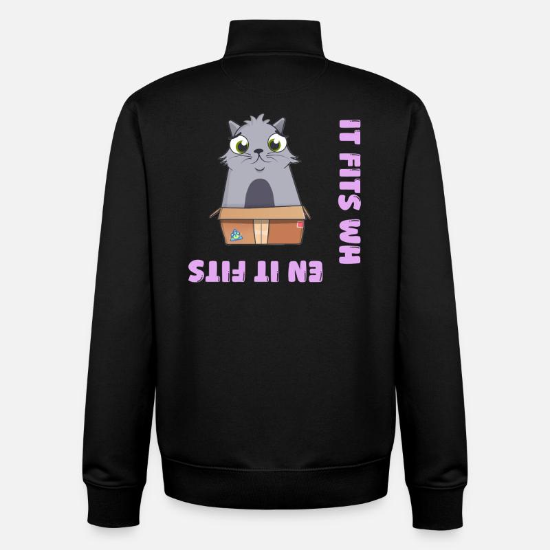 Es passt wenn es passt - Unisex Organic Zip Sweatshirt von Stanley/Stella - Schwarz
