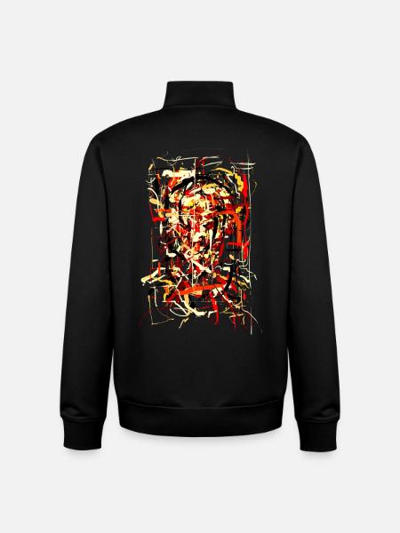 Flaming Devil - Unisex Organic Zip Sweatshirt by Stanley/Stella - black