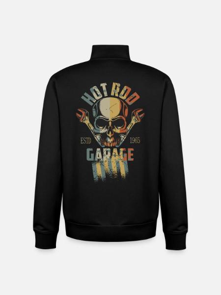 Hot Rod - Sweat zippé unisexe en coton bio Stanley/Stella - noir