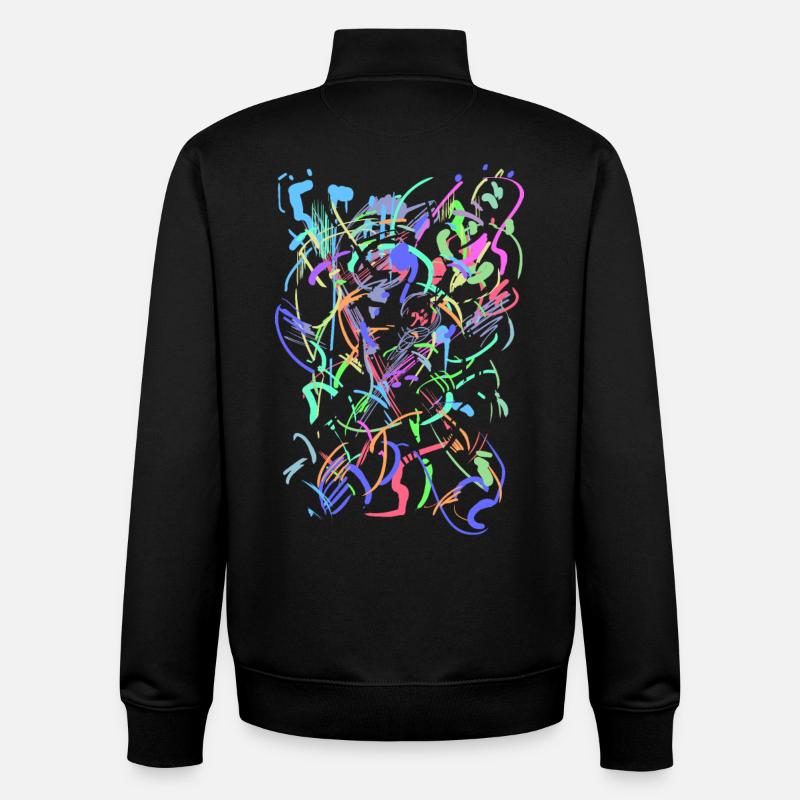 Art - Sweat zippé unisexe en coton bio Stanley/Stella - noir