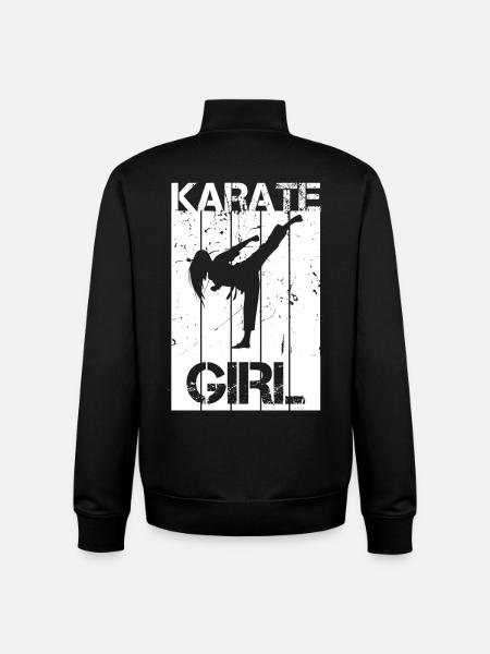 Fille de karaté - Sweat zippé unisexe en coton bio Stanley/Stella - noir