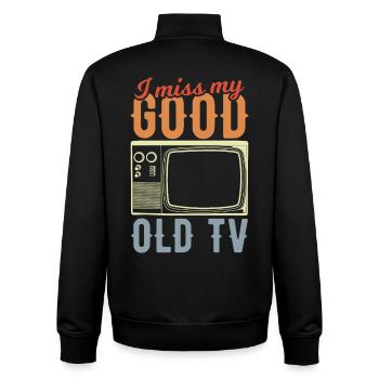 Tube TV - Unisex Organic Zip Sweatshirt by Stanley/Stella - black - Back - AI Model Male 185 light (185cm)