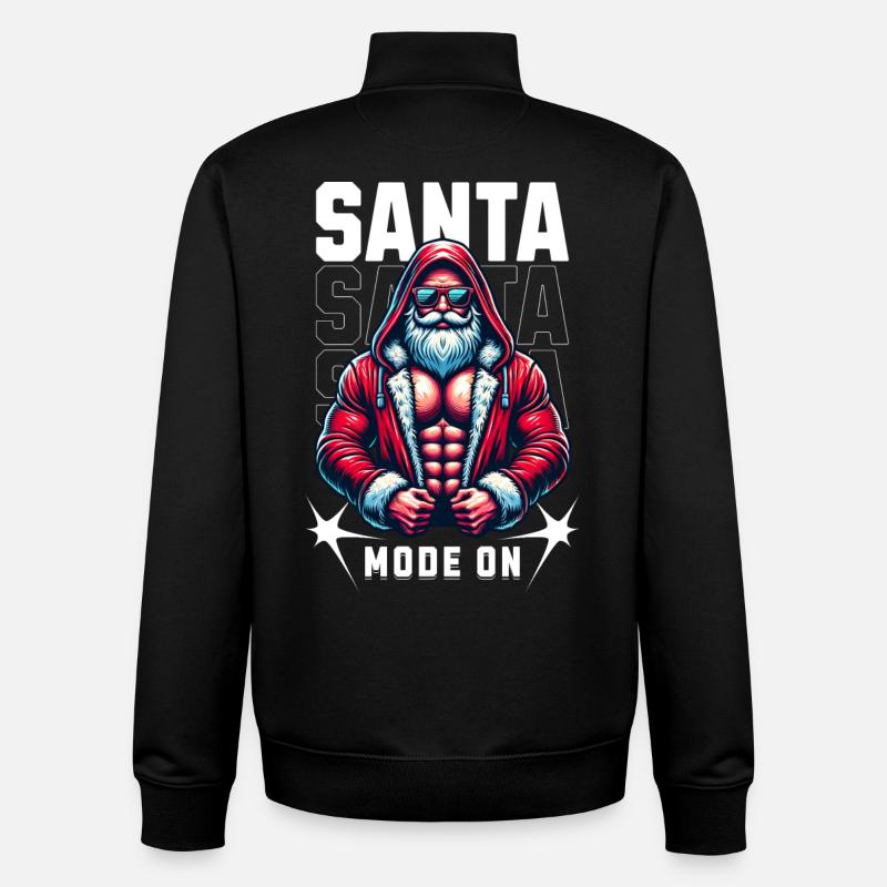 Santa Mode On - Unisex Organic Zip Sweatshirt von Stanley/Stella - Schwarz