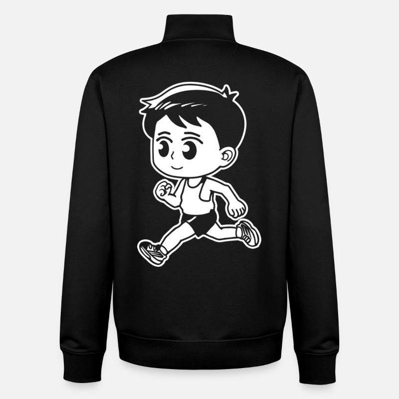 Little Runner - Unisex Organic Zip Sweatshirt by Stanley/Stella - black