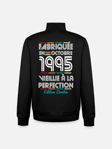 30th Anniversary - Made in October 1995 - Unisex Organic Zip Sweatshirt by Stanley/Stella - black