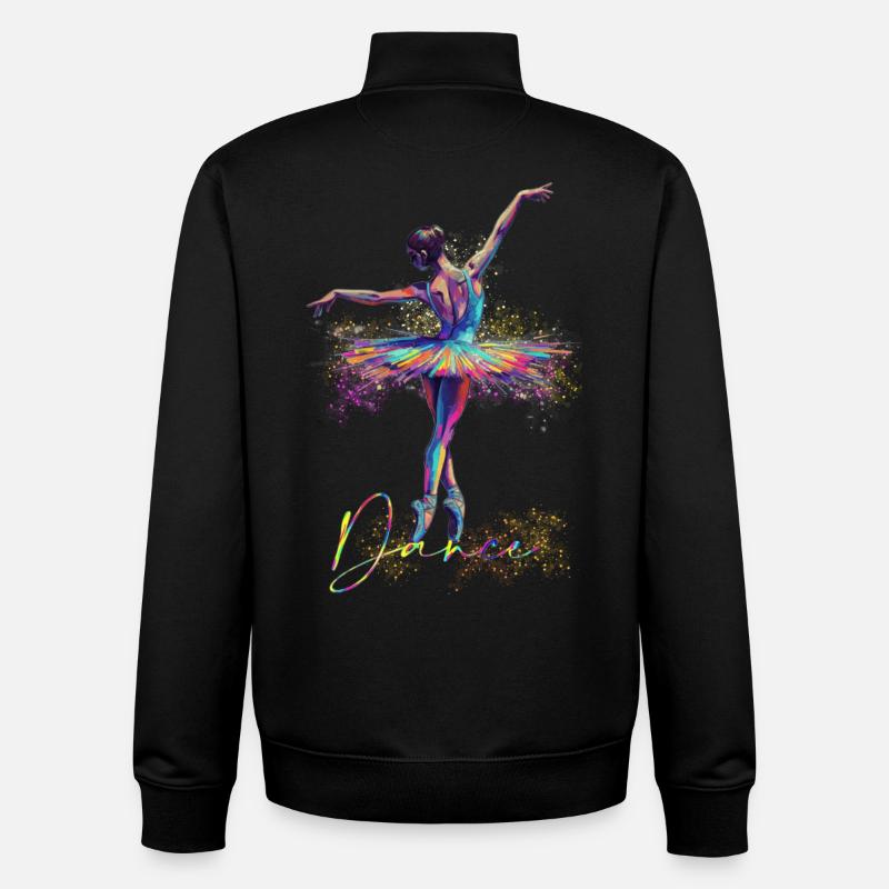 Danseur - Sweat zippé unisexe en coton bio Stanley/Stella - noir