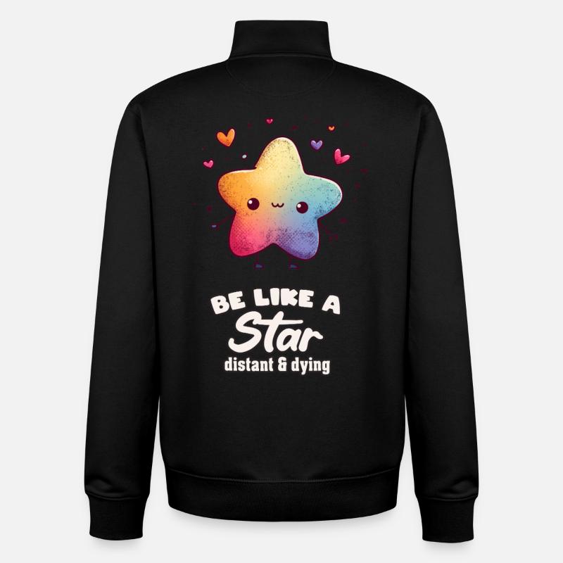 Soyez comme une star - Sweat zippé unisexe en coton bio Stanley/Stella - noir