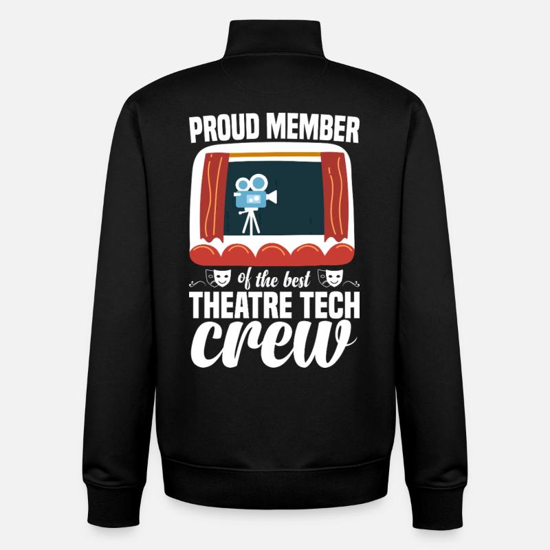 Theatertechniker, Bühnenarbeiter, Theaternerd - Unisex Organic Zip Sweatshirt von Stanley/Stella - Schwarz