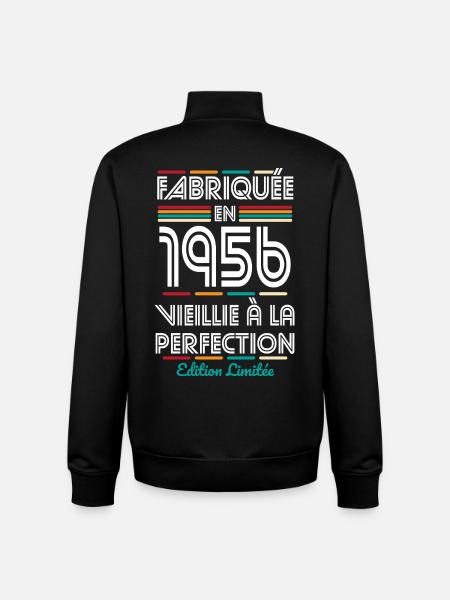 1956 – Made – Aged to perfection - Unisex Organic Zip Sweatshirt by Stanley/Stella - black