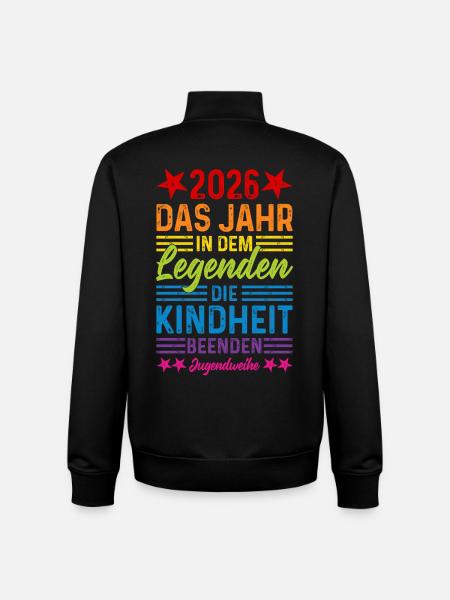 2026 The Year Legends End Childhood - Unisex Organic Zip Sweatshirt by Stanley/Stella - black