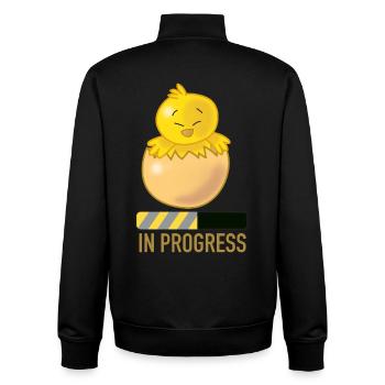 Werdende Mutter - Unisex Organic Zip Sweatshirt von Stanley/Stella - Schwarz - Hinten - AI Model Male 185 light (185cm)