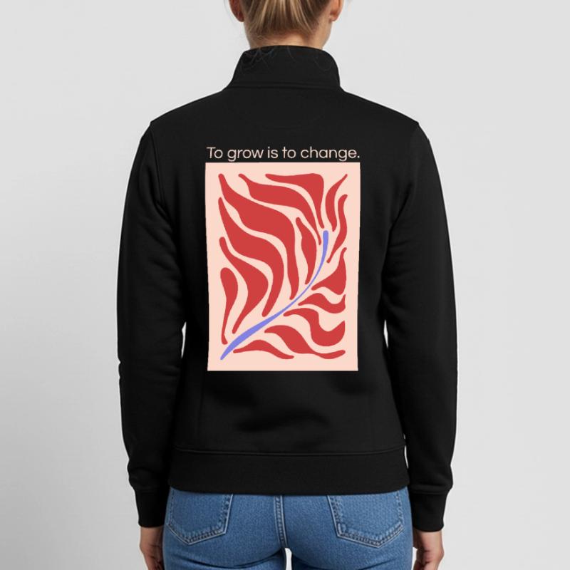 Growth through change – leaf shape pattern Unisex Organic Zip Sweatshirt by Stanley/Stella