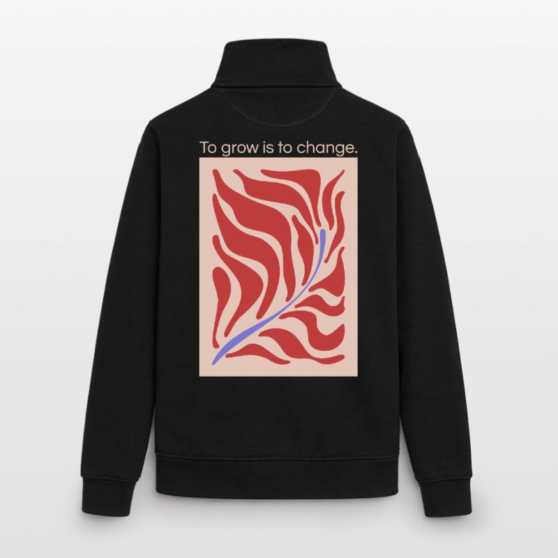 Growth through change – leaf shape pattern Unisex Organic Zip Sweatshirt by Stanley/Stella