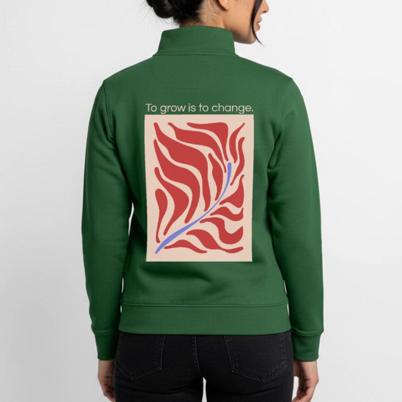 Growth through change – leaf shape pattern Unisex Organic Zip Sweatshirt by Stanley/Stella