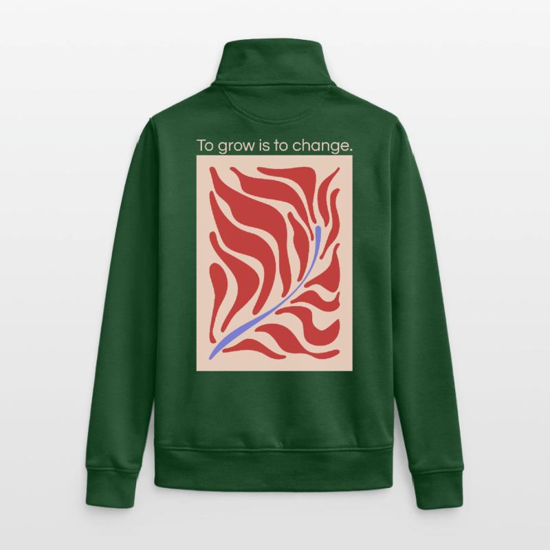 Growth through change – leaf shape pattern Unisex Organic Zip Sweatshirt by Stanley/Stella