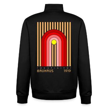 The Spirit Of Bauhaus 1919 - Unisex Organic Zip Sweatshirt von Stanley/Stella - Schwarz - Hinten - AI Model Male 185 light (185cm)