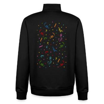 Confetti Streamers - Unisex Organic Zip Sweatshirt by Stanley/Stella - black - Back - AI Model Male 185 light (185cm)