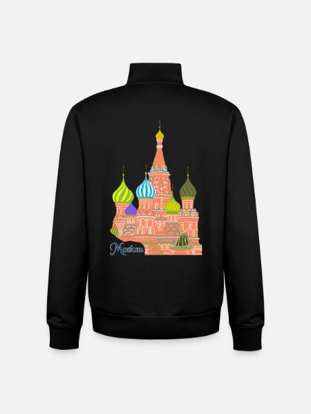 Moscow St. Basil's Cathedral - Unisex Organic Zip Sweatshirt by Stanley/Stella - black