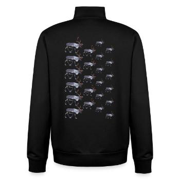 Rentier - Unisex Organic Zip Sweatshirt von Stanley/Stella - Schwarz - Hinten - AI Model Male 185 light (185cm)