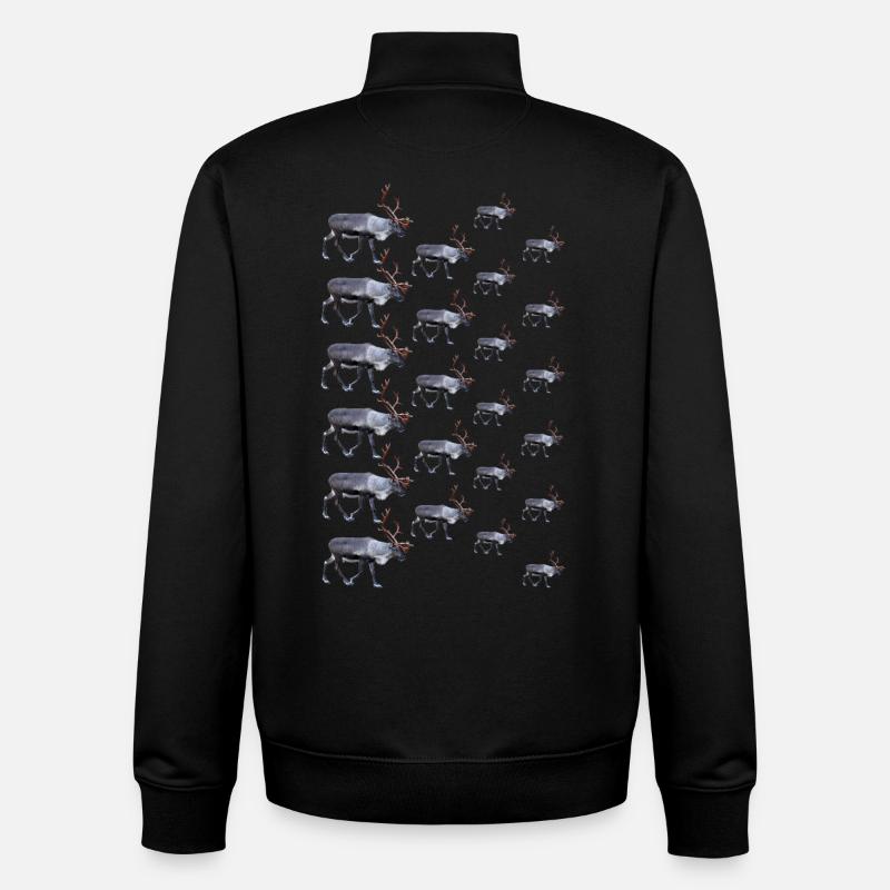 renne - Sweat zippé unisexe en coton bio Stanley/Stella - noir