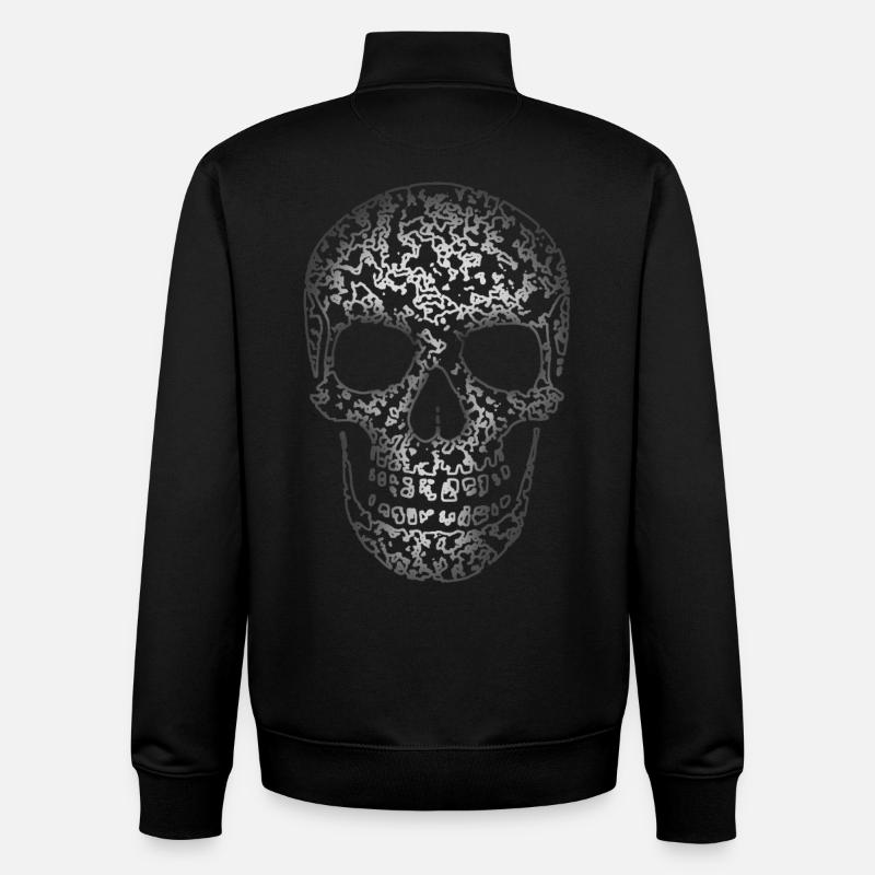 Structure du crâne R6Z - Sweat zippé unisexe en coton bio Stanley/Stella - noir