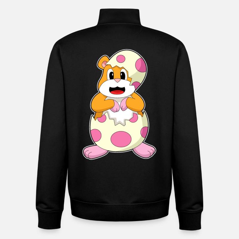 Hamster Eggshell - Unisex Organic Zip Sweatshirt by Stanley/Stella - black