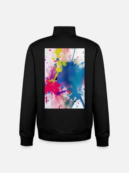 Farbkleckse. Malerei - Unisex Organic Zip Sweatshirt von Stanley/Stella - Schwarz