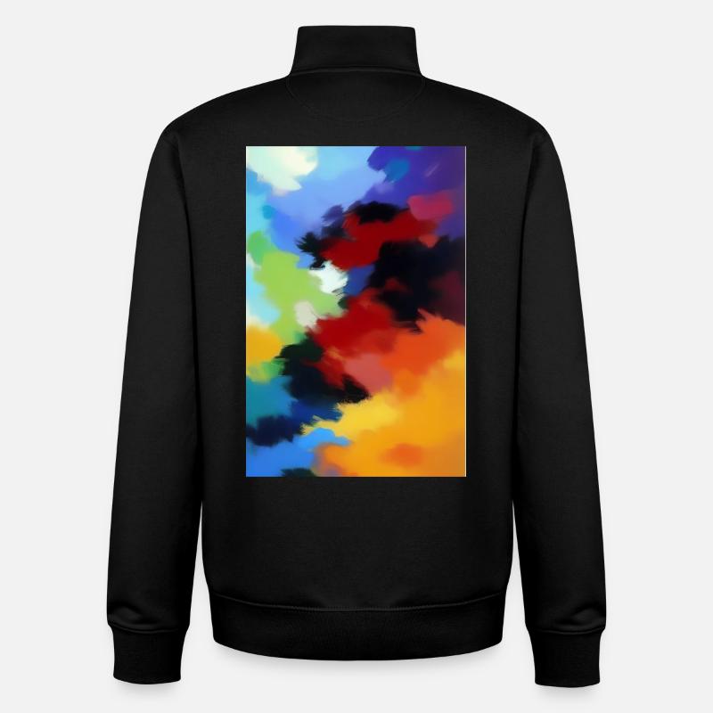 Malerei Muster - Unisex Organic Zip Sweatshirt von Stanley/Stella - Schwarz