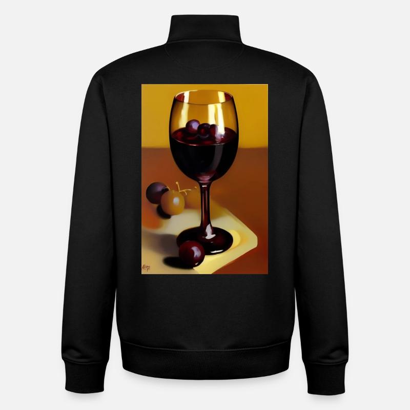 Wein Trinker - Unisex Organic Zip Sweatshirt von Stanley/Stella - Schwarz