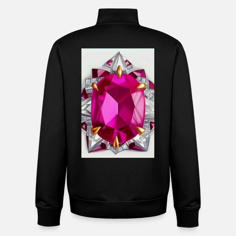 Gemme - Sweat zippé unisexe en coton bio Stanley/Stella - noir
