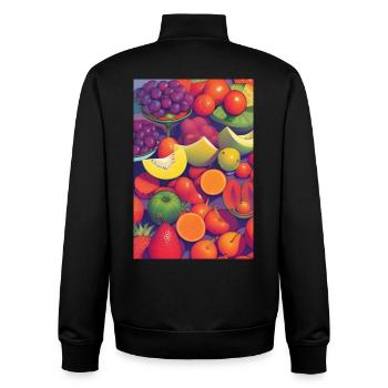 Fruit - Unisex Organic Zip Sweatshirt by Stanley/Stella - black - Back - AI Model Male 185 light (185cm)